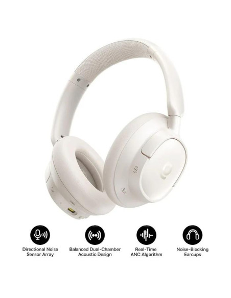 CASTI Baseus Bowie Bass BH1 NC Wireless Noise Cancelling, over ear, 40mm Dynamic Drivers, autonomie 80 ore, microfon pe casca, c