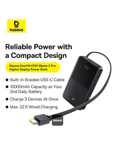 POWER BANK Baseus EnerFill FC51 Bipow 2 Pro...