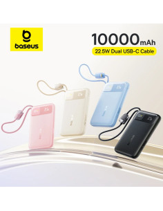 POWER BANK Baseus EnerFill FC11, 10000mAh, cablu integrat...
