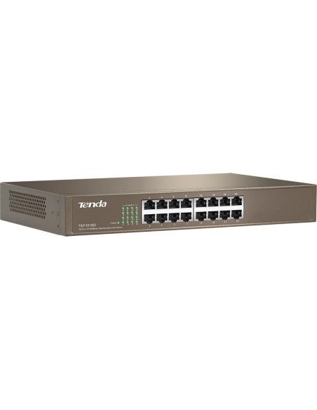 SWITCH Tenda 16 porturi 10/100 Mbps, carcasa metalica rackabil, "TEF1016D"