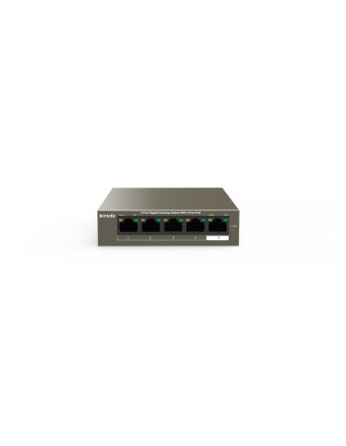 SWITCH TENDA PoE unmanaged, 5 porturi Gigabit,...