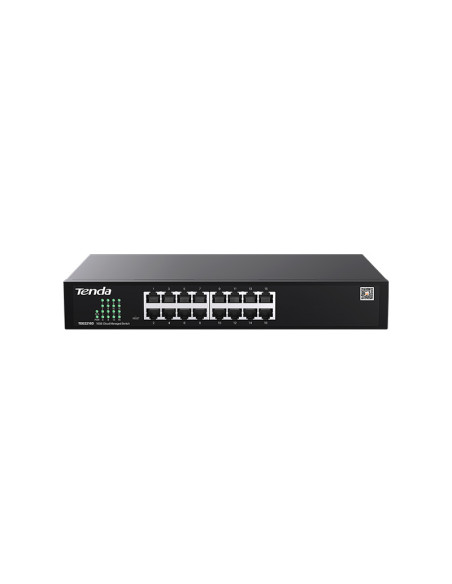 SWITCH TENDA managed, 16 porturi gigabit RJ-45, management Tenda CloudFi, metalic "TEG2216D"