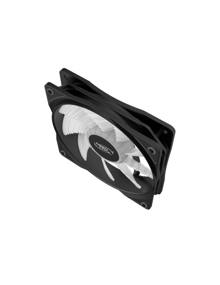 VENTILATOR DEEPCOOL PC RF120W, 120x120x25 mm, 4 white LED, Hydro Bearing, "DP-FLED-RF120-WH"
