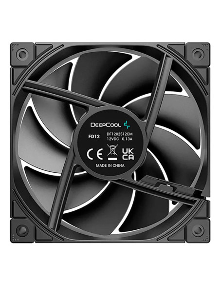 Ventilator DeepCool "FD12", 120mm, 400-2050 RPM, FDB, 64.2 cfm, 4pin PWM, negru, "R-FD12-BKNPN1-G" - 6933412710912
