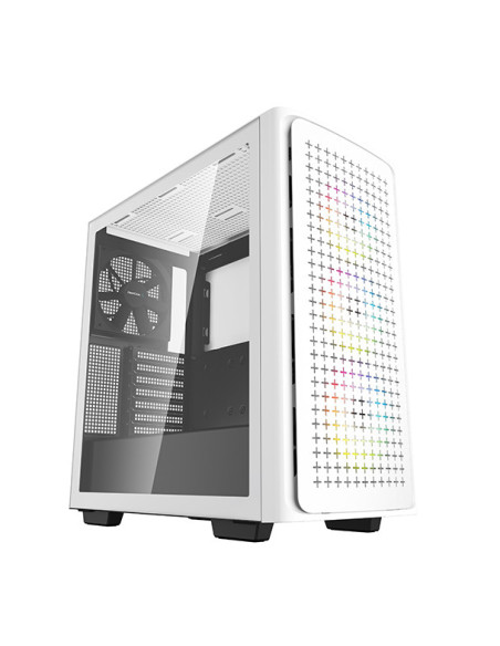 CARCASA DEEPCOOL, Middle Tower, E-ATX, "CK560 WH", fara sursa, sticla securizata, 3 x 120mm RGB fan, 1 x 140mm black fan , USB 3