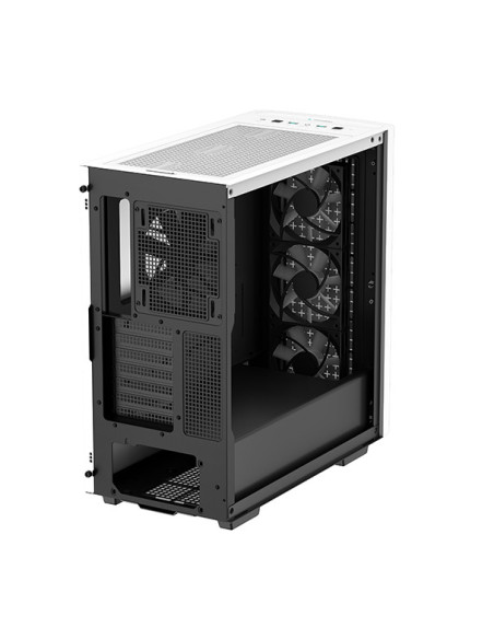 CARCASA DEEPCOOL, Middle Tower, E-ATX, "CK560 WH", fara sursa, sticla securizata, 3 x 120mm RGB fan, 1 x 140mm black fan , USB 3