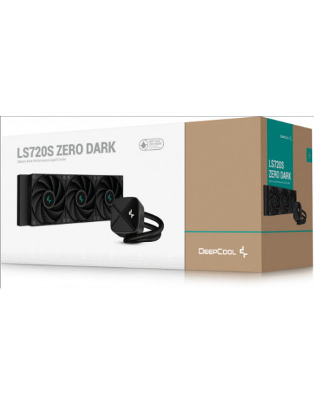 COOLER DeepCool "LS720S Zero Dark",lichid, skt. Intel LGA1700/1200/115x,AMD AM5/AM4,radiator aluminiu,3100 rpm,3x120mm,500-2500