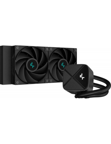 COOLER DeepCool "LS520S Zero Dark", lichid, skt. Intel LGA1700/1200/115x,AMD AM5/AM4, radiator aluminiu,3100 RPM,2x120mm,500-250