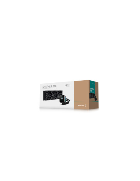 Cooler DeepCool "Mystique 360", racire cu lichid, compatibil Intel si AMD, ventilator 3x 120mm 2150rpm,LED RGB adresabil,ecran L