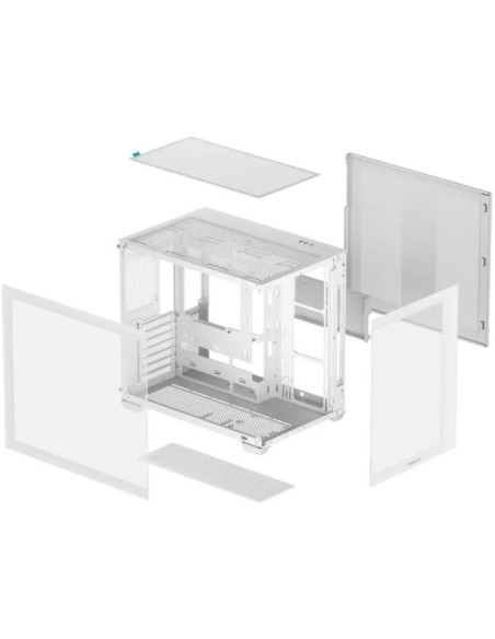 CARCASA DeepCool "CG530 WH", middle tower, gaming, fara sursa, suporta 14xfan, , PSU shroud, USB Type-C x 1, USB 3.2 gen1 x 2, a