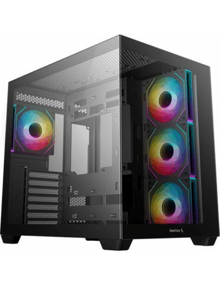 CARCASA DeepCool "CG530 4F", middle tower, gaming, fara sursa, suporta 14xfan, 4xfan inclus, USB Type-C x 1, USB 3.2 gen1 x 2, a