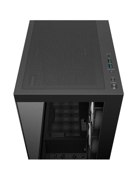 CARCASA gaming "CG580 4F V2", middle tower, ATX, fara sursa, sticla securizata, suporta 8xfan, inclus 4xfanx120mm, ARGB, negru,