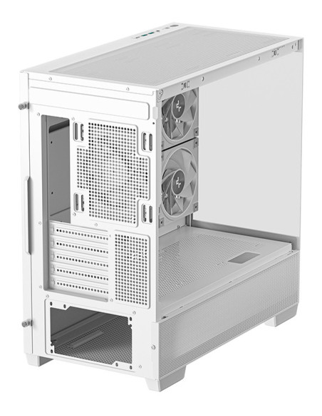 CARCASA DeepCool "CG380 Wh", middle tower, gaming, fara sursa, suporta 9xfan, 3xfan inclus, PSU shroud, USB Type-C x 2, USB 3.2