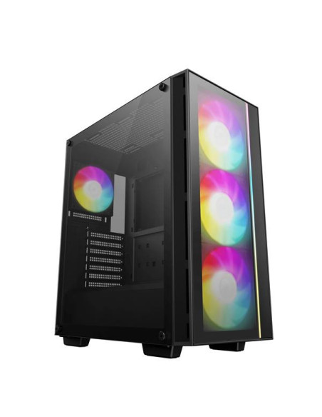 CARCASA DeepCool "MATREXX55",middle tower,gaming,fara sursa,suporta 8xfan, 4xfan inclus, USB 3.1 gen1x1, USB-C,audio+mic,7 slotu