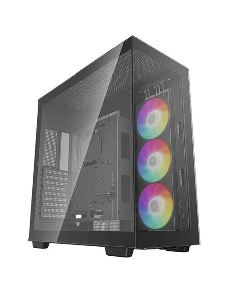 CARCASA DeepCool "CH780", Tower, ATX, fara sursa, 1xfan, USB 3.2 gen 1 x 4, USB Type-C x 1, audio, PSU shroud,9 sloturi expansiu