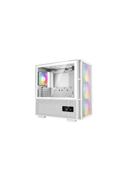 CARCASA DeepCool "CH560 DIGITAL WH", Middle Tower, ATX, fara sursa, sticla securizata,4 ventilatoare incluse,iluminare RGB, alb,