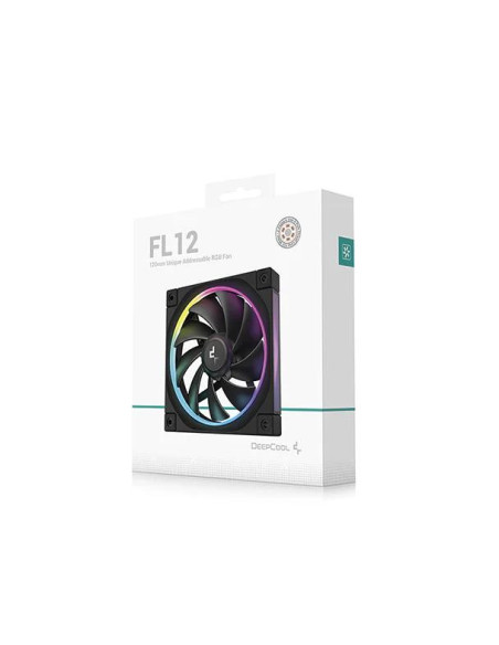 Ventilator DeepCool "FL12R", 120mm, 500-2150 RPM, FDB, 55 cfm, , 4pin PWM, negru, "R-FL12R-BKAPN1-G" - 6933412785156