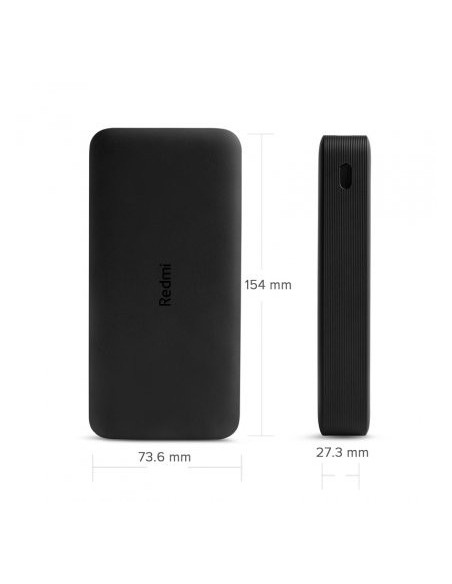 Baterie externa 20000mAh Redmi 18W Fast Charge Power Bank Black "VX26922"