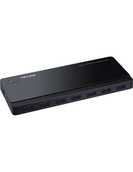 HUB extern TP-LINK, porturi USB: USB 3.0 x 7, Fast Charging Port x 2, conectare prin USB 3.0, alimentare retea 220 V, cablu 1 m,