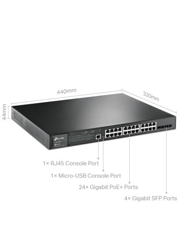 Switch TP-Link cu management L2, 24 Porturi...