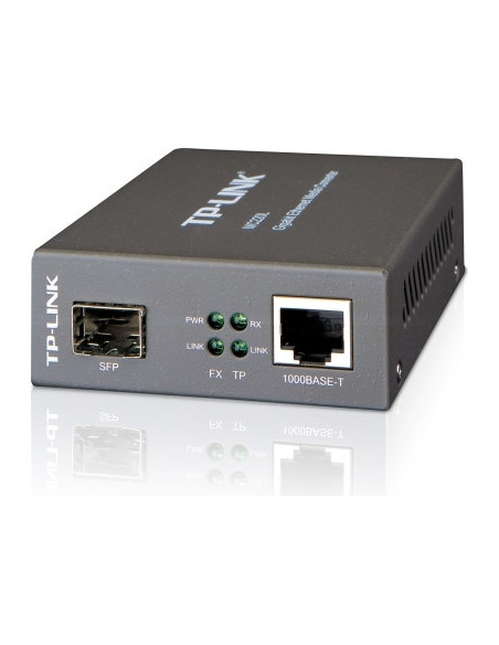 MEDIA CONVERTOR TP-LINK RJ45 1000M la slot SFP 1000M cu suport Module MiniGBIC, montabil in sasiu "MC220L"