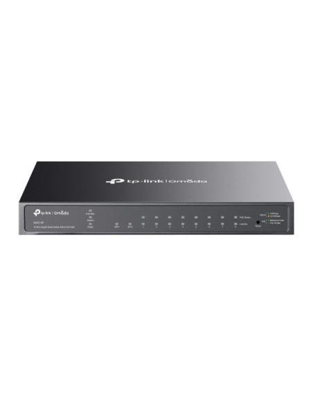SWITCH TP-LINK 8 porturi Gigabit, 8 x POE+ 58W total power, 2 x SFP, carcasa metal "SG2210P"