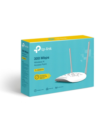 ACCESS POINT TP-LINK wireless 300Mbps, port 10/100Mbps, 2 antene externe, pasiv PoE, 2T2R, Client, Universal/ WDS Repeater, wire