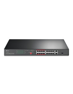 SWITCH TP-LINK 16 porturi, 16× PoE+ 10/100 Mbps RJ45, 2×...