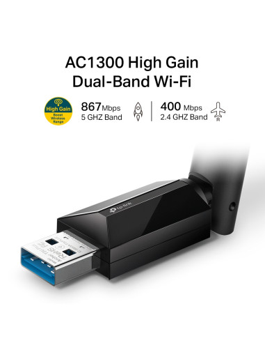 ADAPTOR RETEA TP-LINK AC1300, extern wireless...