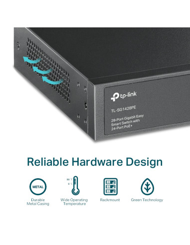 SWITCH POE TP-LINK 28 porturi Gigabit Easy...