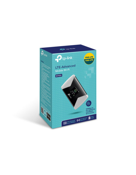 ROUTER TP-LINK wireless. portabil, 4G Mobile Wi-Fi, 300Mbps, Internal LTE Modem, SIM card slot, TFT screen display, rechargeable