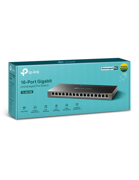 SWITCH TP-LINK 16 porturi Gigabit. carcasa metalica "TL-SG116E"