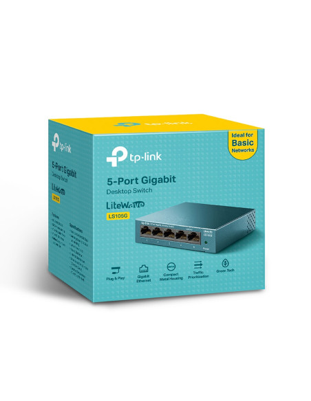 SWITCH TP-LINK 5 porturi Gigabit LiteWave carcasa metalica "LS105G"