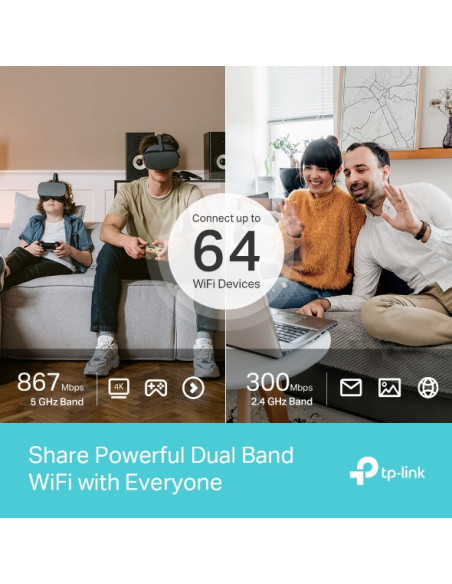 ROUTER TP-LINK wireless. 4G LTE (desktop), 1600Mbps. 3 porturi 10/100/1000Mbps + 1 WAN/LAN Gigabit, Dual Band "Archer MR600"