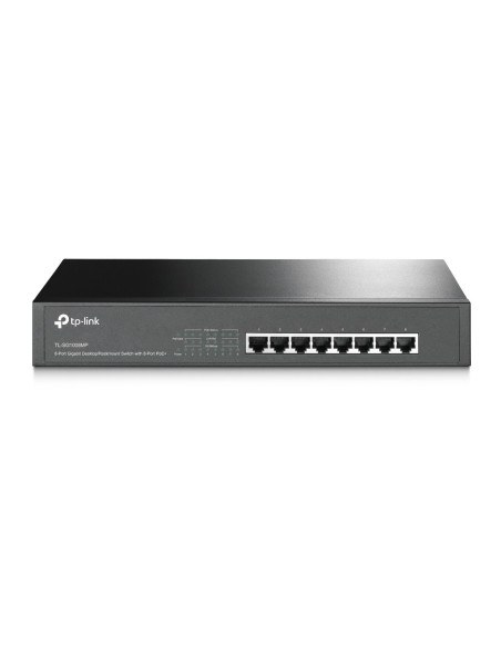 SWITCH TP-LINK POE 8 porturi Gigabit (8 PoE), IEEE 802.3af, carcasa metalica "TL-SG1008MP"