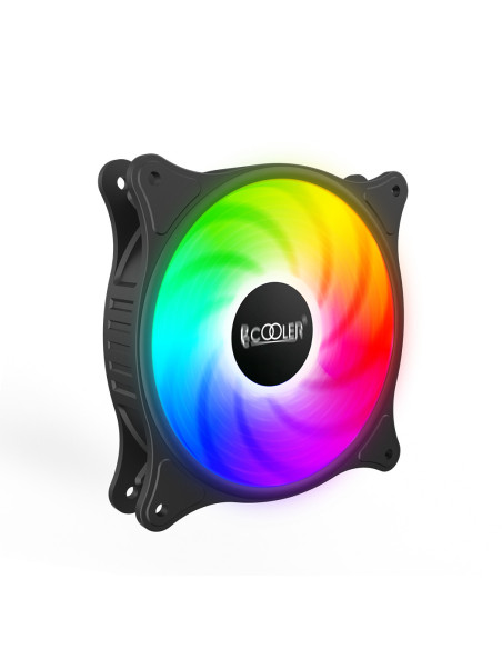 VENTILATOR PCCOOLER PC 120x120x25 mm, RGB LED fix, 3 PIN, Hydro Bearing, fixed LED RGB, 1 buc. in pachet "FX-120-3"