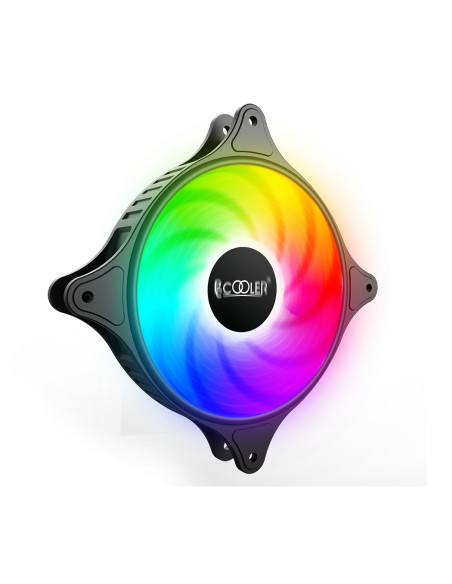 VENTILATOR PCCOOLER PC 120x120x25 mm, RGB LED fix, 3 PIN, Hydro Bearing, fixed LED RGB, 1 buc. in pachet "FX-120-3"