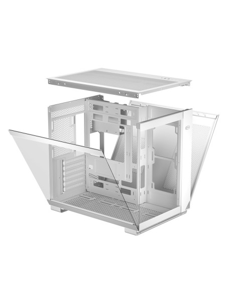 CARCASA PCCOOLER, Middle Tower, ATX, fara sursa, sticla securizata, alb, USB 3.2 gen 1 x 2, USB Type-C x 2, mic, audio, "C3 T500