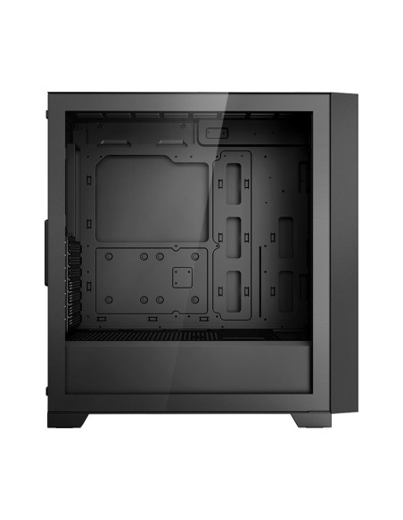 CARCASA PCCOOLER, Middle Tower, ATX, fara sursa, sticla securizata, 3 ventilatoare incluse, iluminare ARGB, negru, USB 3.2 gen 2