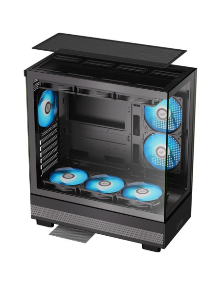 CARCASA PCCooler "C3 Q500", middle tower, gaming, fara sursa, suporta 7xfan, PSU shroud, USB Type-C x 1, USB 3.0 x 1, USB 2.0 x