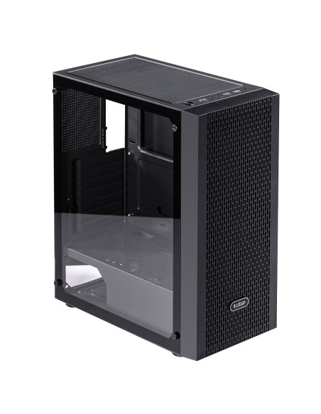 CARCASA PCCOOLER, Middle Tower, ATX, fara sursa, sticla securizata, 3 ventilatoare incluse, iluminare ARGB, negru, USB 3.2 gen 1