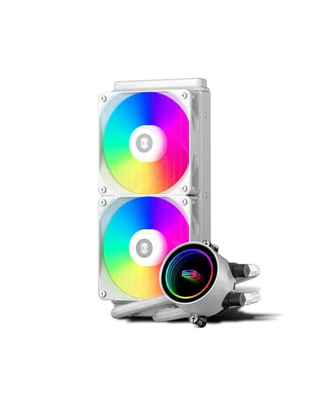 COOLER PCCooler "DA240 ARGB", skt. Intel si AMD, racire cu lichid, 2 x 120mm, 500 - 1800 RPM, iluminare RGB adresabil, afisaj di
