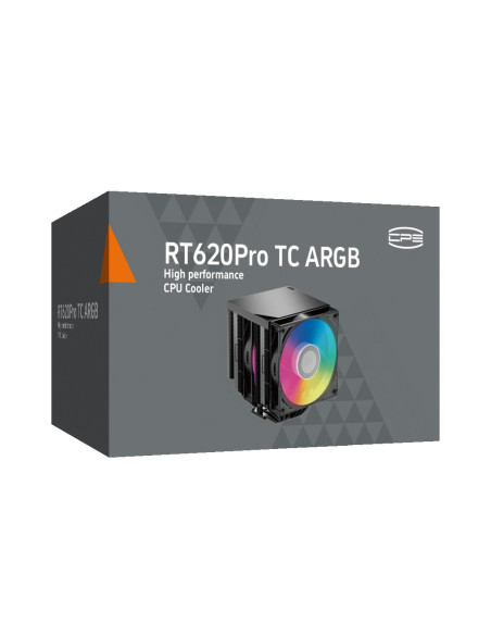COOLER PCCooler "RT620 Pro TC ARGB" skt. Intel si AMD, racire cu aer, vent. 2 x 120mm, 500 - 2200 rpm, 6 heatpipes, inaltime 158