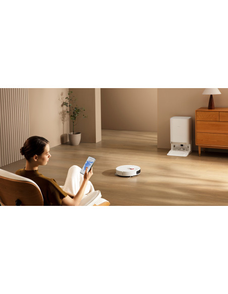 Robot de aspirare Xiaomi X20+ EU BHR8124EU, 6000Pa, colectare automata a prafului in 10 secunde, rezervor de apa 4 l, 75 W, alb