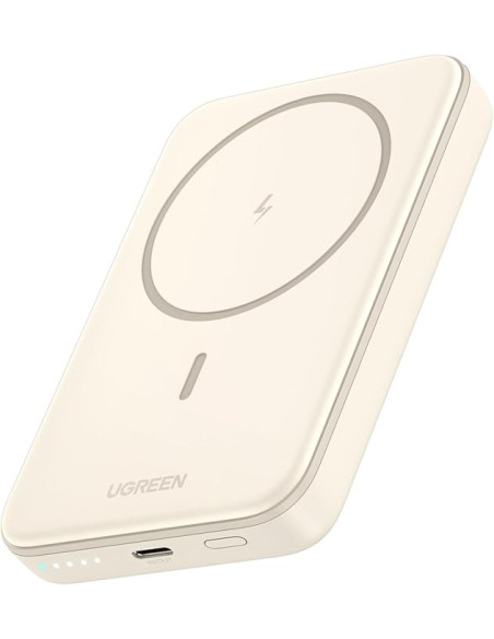 POWER BANK Ugreen "PB561" Magnetic Wireless, 10000mAh, 20W, 1 x USB Type-C output/input, 15W wireless charging, alb, "25208" - 6