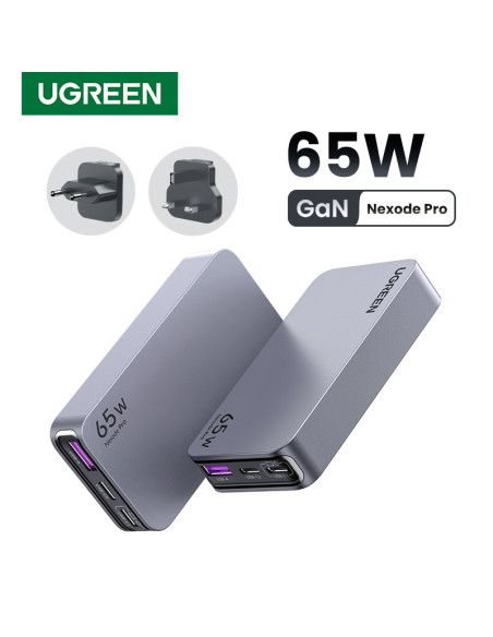 INCARCATOR retea Ugreen Nexode Pro GaN "X753" Quick Charge 65W, ultra-slim, 2 x USB Type-C, 1 x USB, gri "25356" - 6941876223565