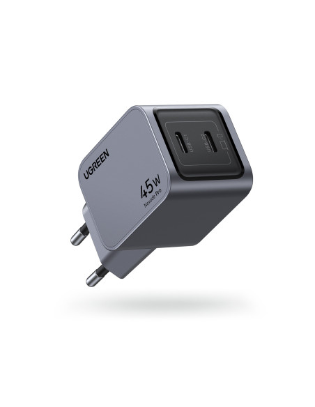 INCARCATOR retea Ugreen Nexode Pro GaN "X707" Quick Charge 45W, 2 x USB Type-C, gri "35008" - 6941876230082