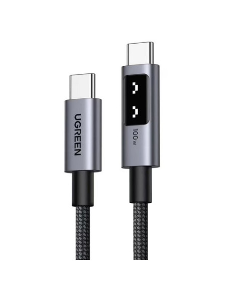 CABLU alimentare si date Ugreen, "L509", Fast Charging Data Cable pt. smartphone, USB Type-C la USB Type-C 100W/5A, 1m, braided,
