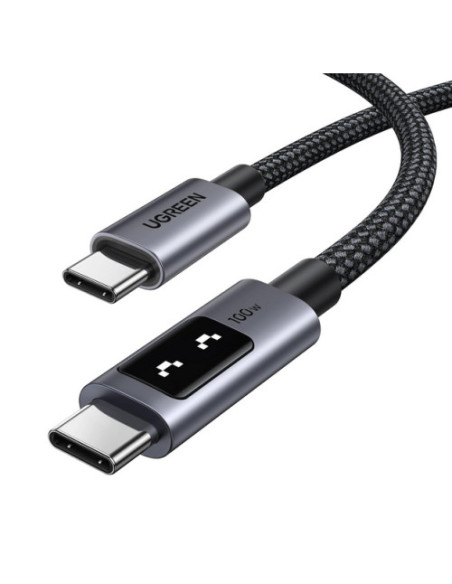CABLU alimentare si date Ugreen, "L509", Fast Charging Data Cable pt. smartphone, USB Type-C la USB Type-C 100W/5A, 2m, braided,
