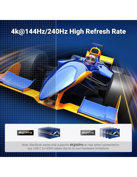 CABLU video Ugreen, "CM565" USB Type-C (T) la HDMI (T) 8K la 60Hz, lungime 1.5m, negru "35596"